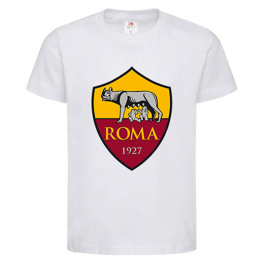 Djecija majica sa natpisom bijela - AS Roma